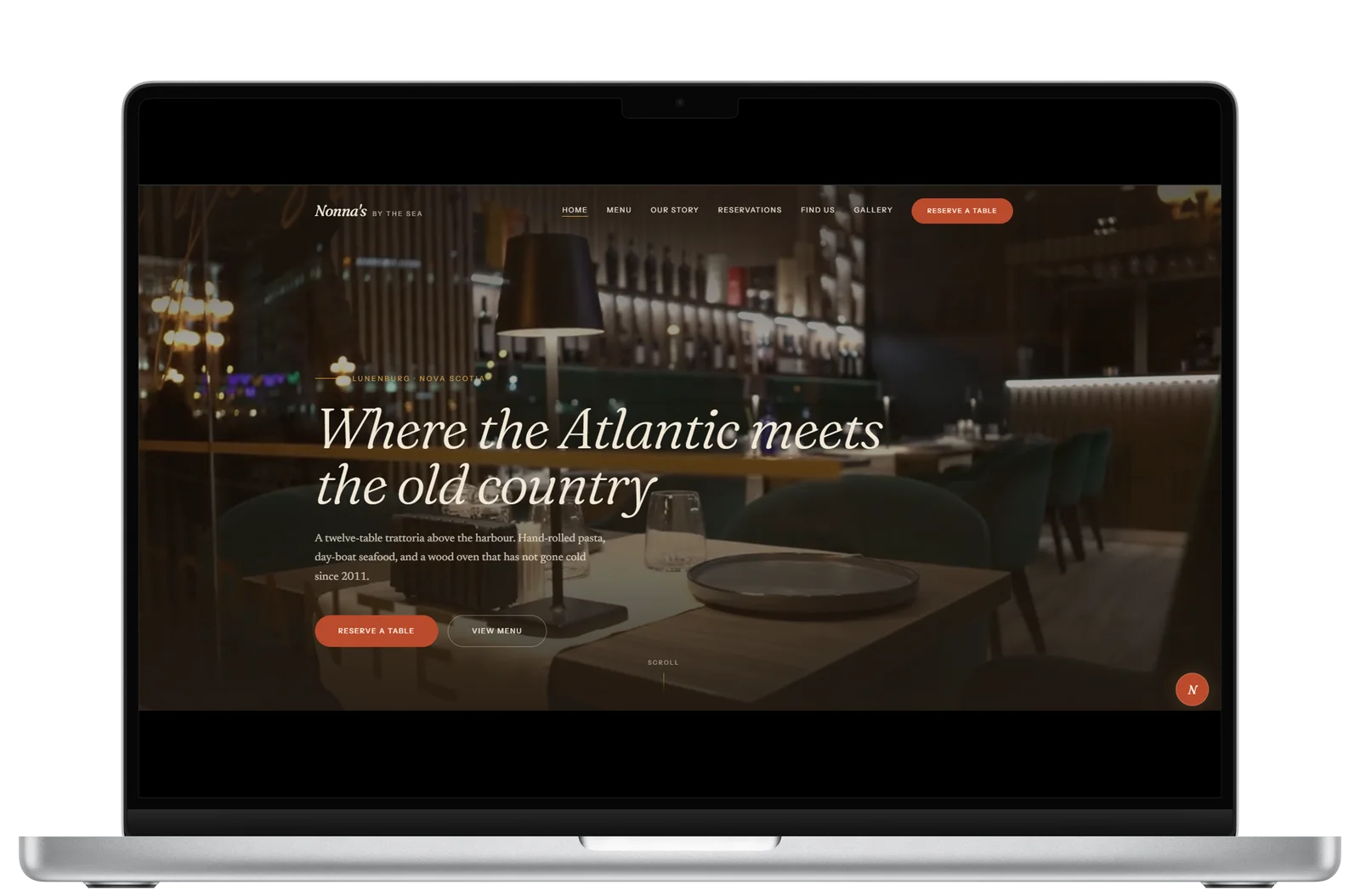 Nonna's by the Sea restaurant website with online ordering and menu